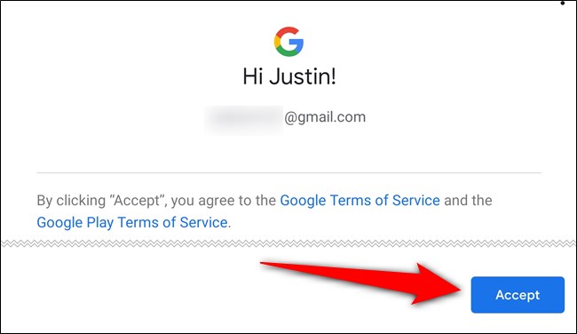 Zaakceptuj warunki korzystania z usług Google