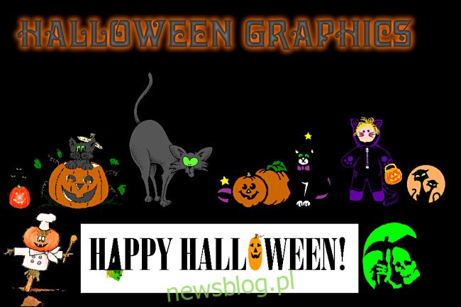Witryna Halloween Graphics w GeoCities.