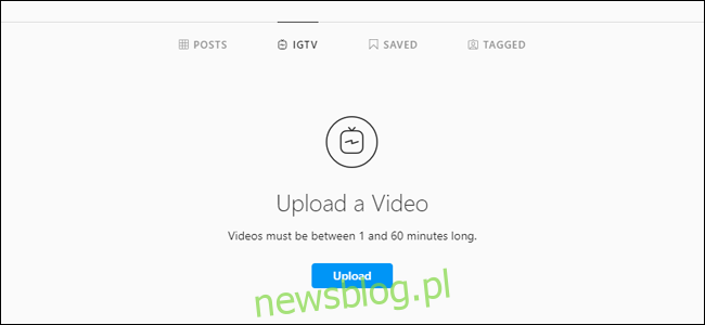 Instagram TV Upload Desktop Web