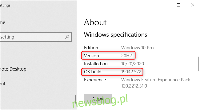 Przeczytaj to, aby zrozumieć nazwy i numery aktualizacji systemu Windows 10