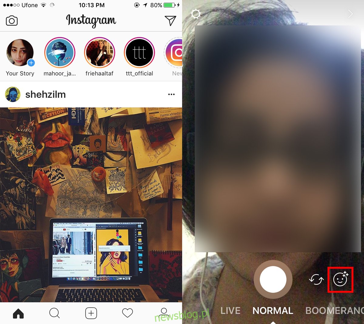 Jak zastosować filtry twarzy na Instagramie