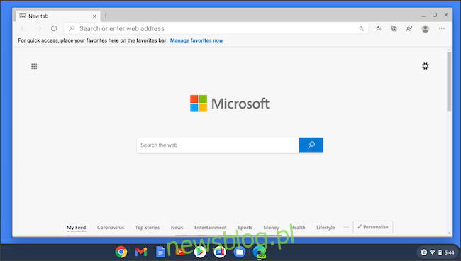 Microsoft Edge na Chromebooku