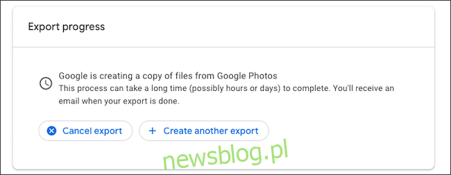 Anuluj eksport kopii zapasowej Zdjęć Google 