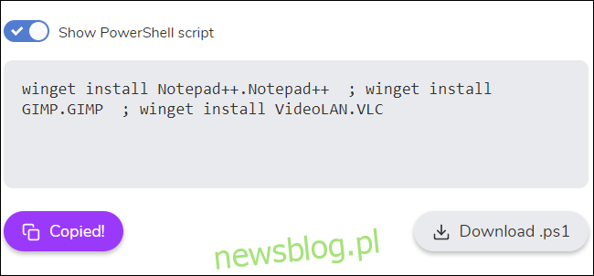 Polecenia dla Winget Package Manager