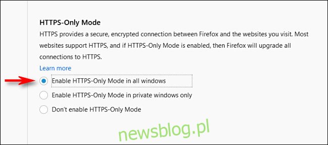 W opcjach prywatności przeglądarki Firefox wybierz 