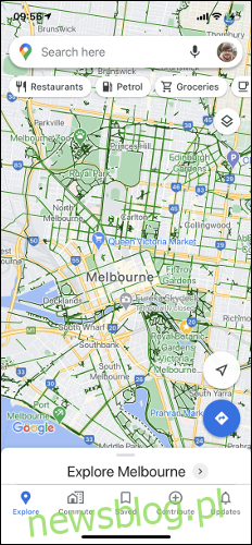 Mapy rowerowe Google Maps
