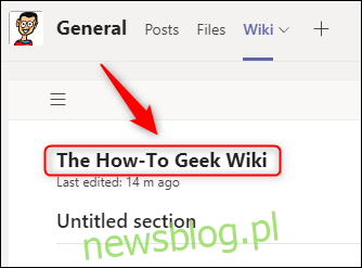 Zmieniona nazwa strony wiki.