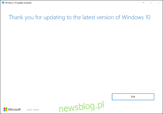 Asystent aktualizacji systemu Windows 10.