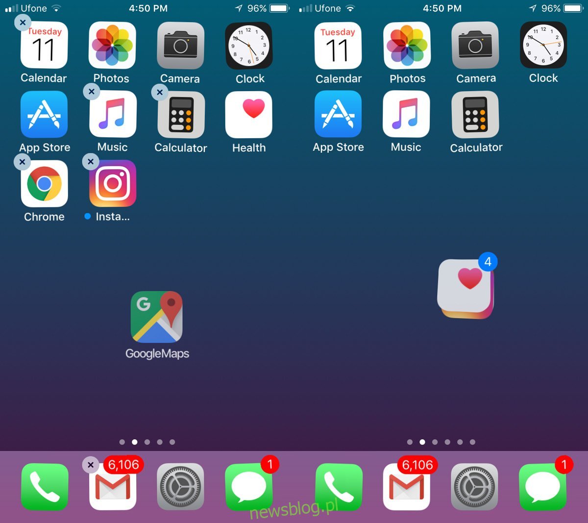 Jak przenieść wiele ikon aplikacji jednocześnie w iOS 11