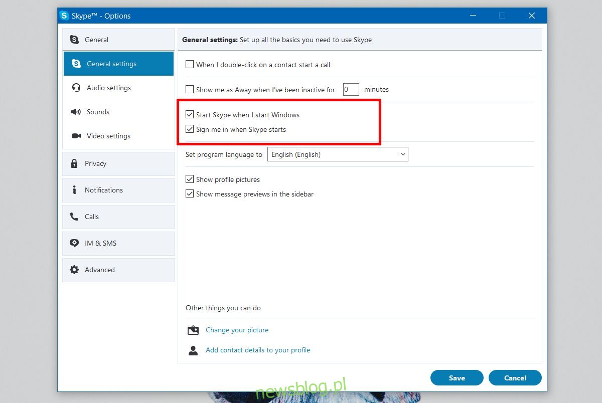 Jak zatrzymać automatyczne logowanie Skype w systemie Windows 10