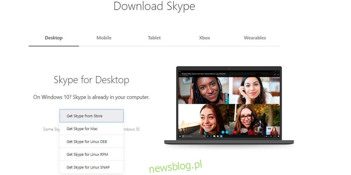 Skąd się wzięła aplikacja Skype na komputer dla systemu Windows 10?
