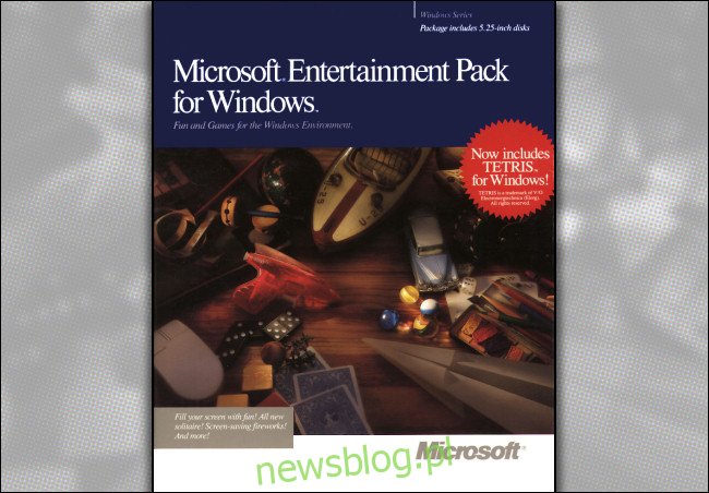 Pakiet Microsoft Entertainment Pack dla systemu Windows, około 1990.
