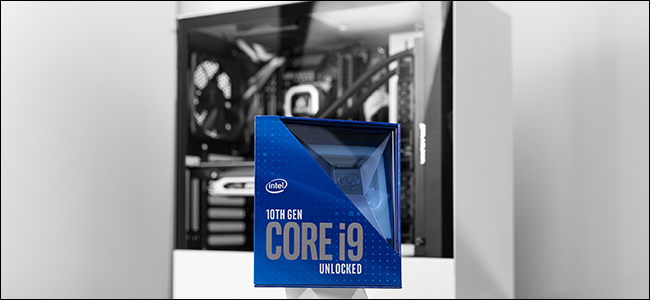 Pakiet Blue Intel Core i9 Comet Lake dziesiątej generacji.