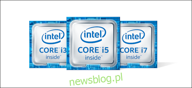 Logo Intel Core i3, i5 i i7.