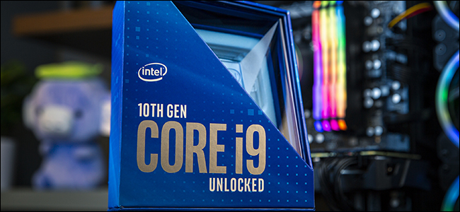 Pakiet niebieskich procesorów Intel 10. generacji.