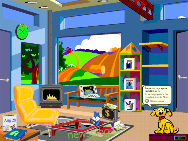 Biurko do pokoju dziecięcego Microsoft Bob.
