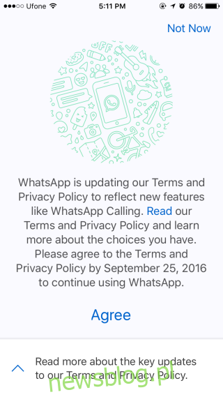Jak zatrzymać udostępnianie danych przez Whatsapp na Facebooku