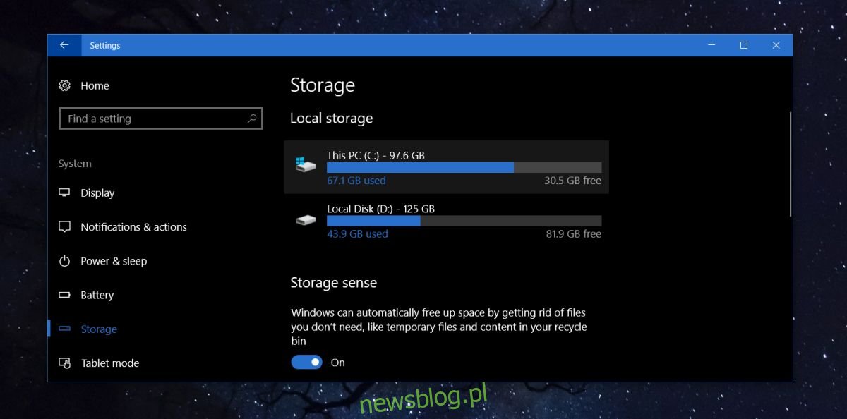 Jak wyświetlić wykorzystanie pamięci według folderu w systemie Windows 10
