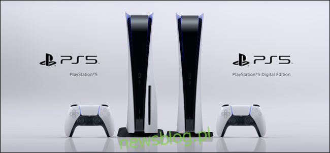 Dwie konsole PlayStation 5.