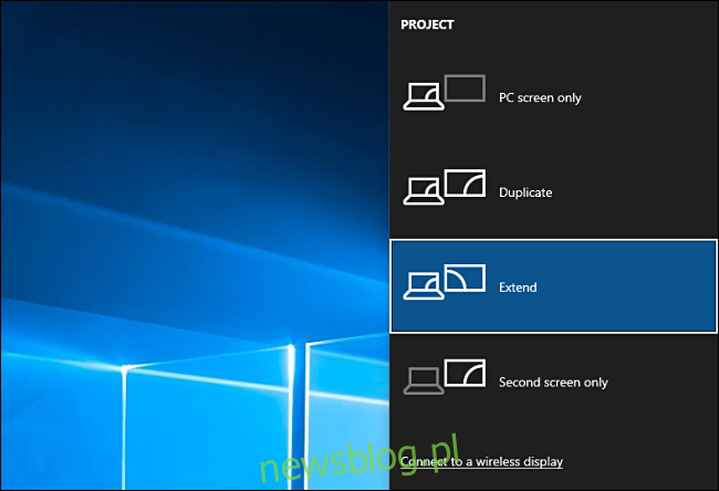Wybierz Opcje projektu w systemie Windows 10