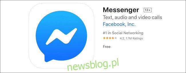 Aplikacja Facebook Messenger w Apple App Store