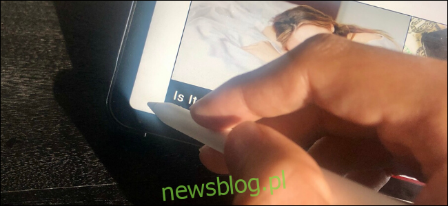 Gest narożnika Apple Pencil do zrzutu ekranu