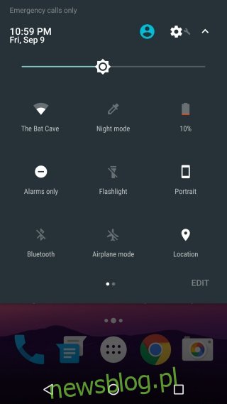 Kafelki panelu powiadomień Android 7