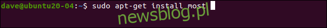 sudo apt-get install najczęściej w oknie terminala.