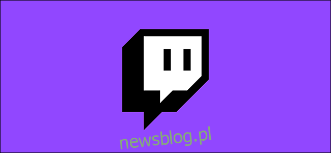 Logo Twitch na fioletowym tle.