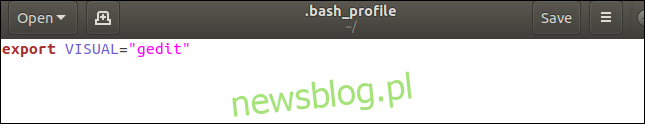 .bash_profile w gedit