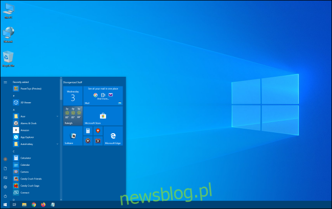 Menu Start systemu Windows 10