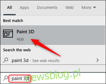 Wyszukaj Paint 3D