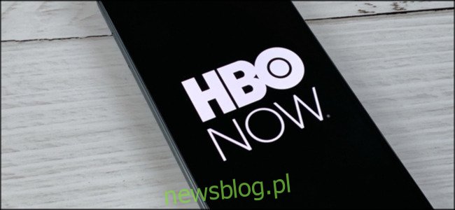 Logo HBO NOW na smartfonie.