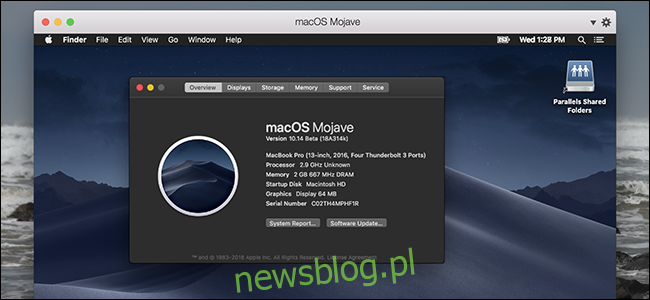 Omówienie MacOs Mojave na komputerze Mac.