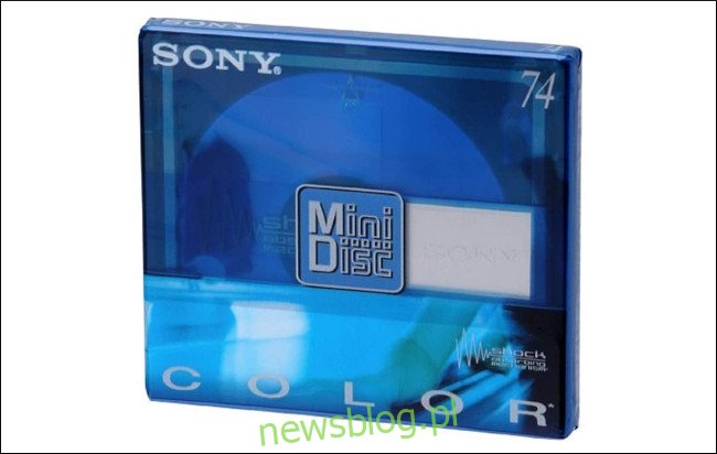 74-minutowy pusty Sony MiniDisc.