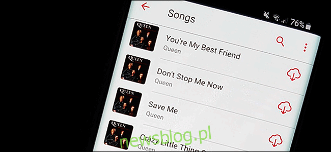 Aplikacja Apple Music na Samsung Galaxy S9.