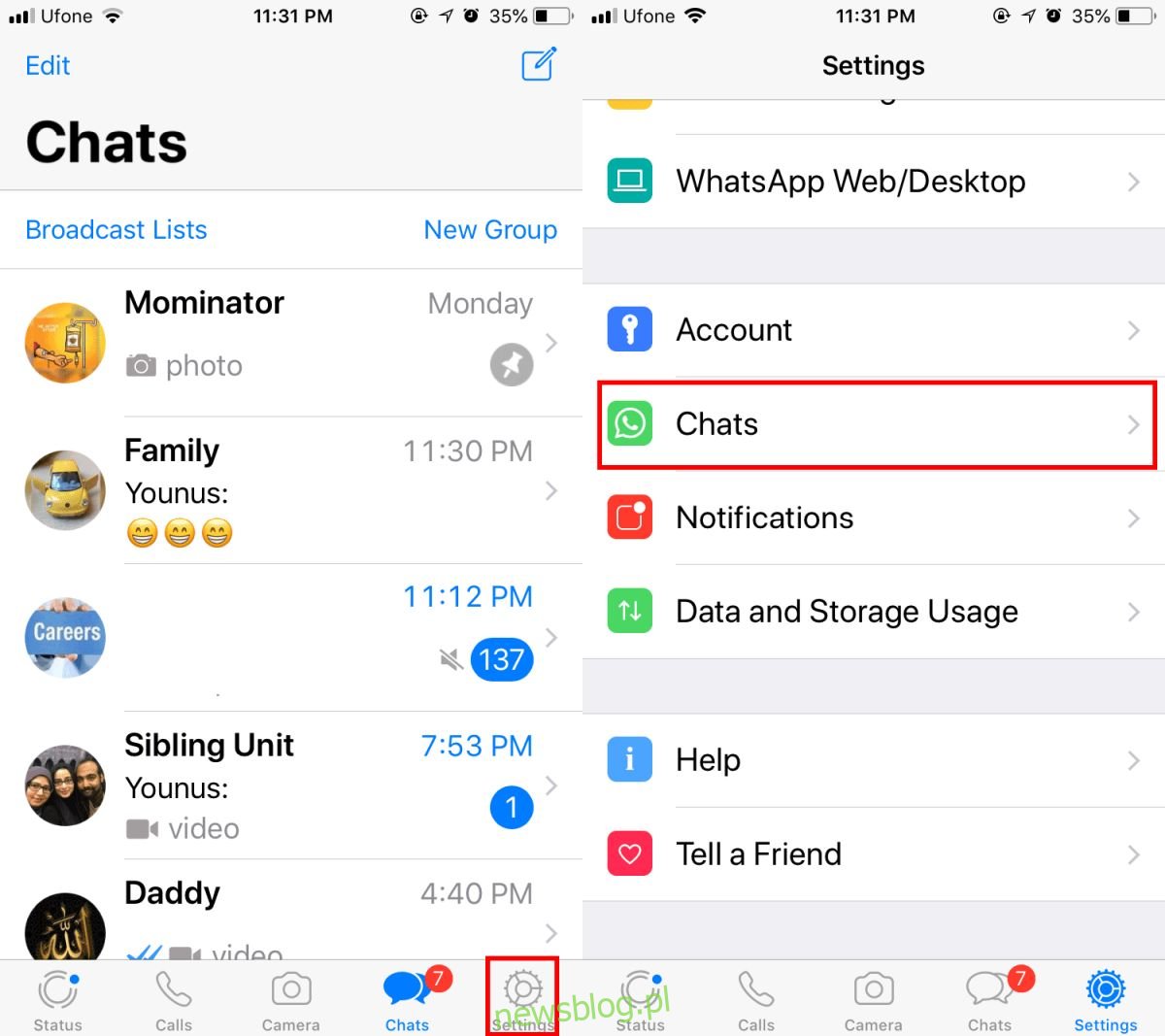 Jak zmienić tło czatu w Whatsapp