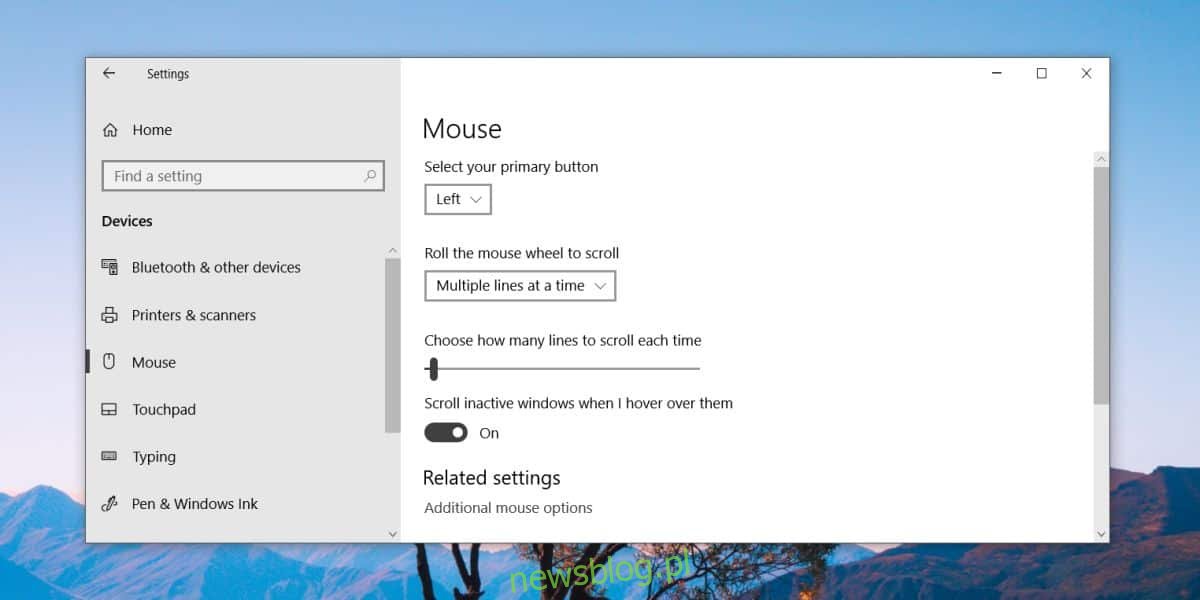 Jak zmienić główny przycisk myszy w systemie Windows 10