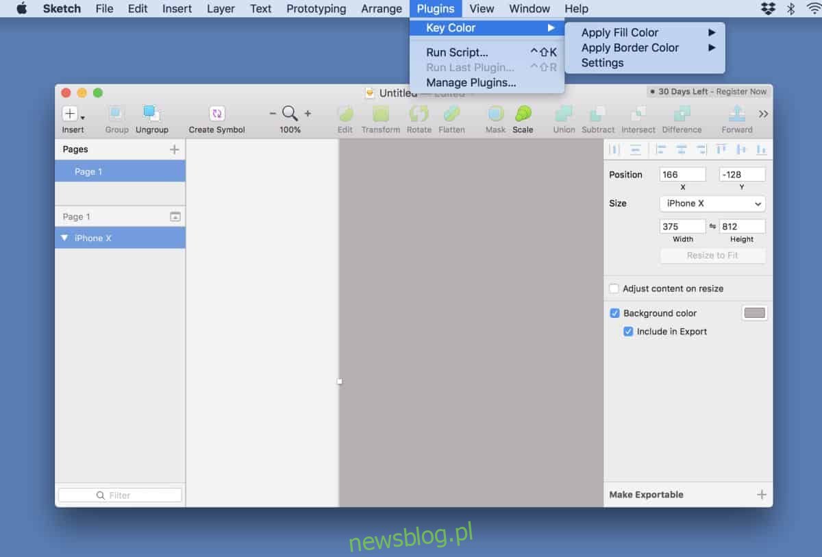 Jak zastosować kolory za pomocą skrótów klawiszowych w szkicu na macOS