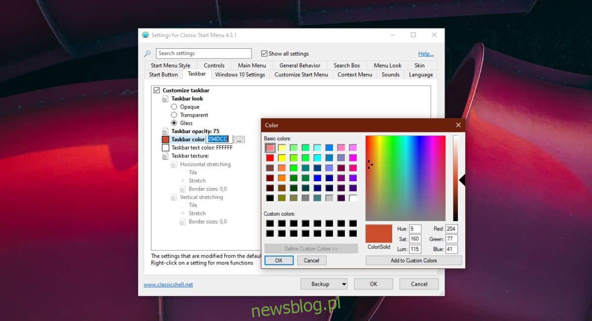 Jak uzyskać kolor paska zadań za pomocą motywu Light w systemie Windows 10 1903