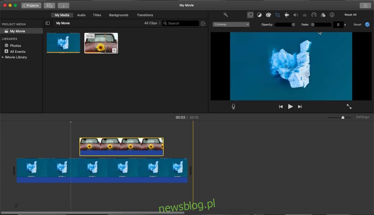 Jak utworzyć wideo typu obraz w obrazie w iMovie na macOS