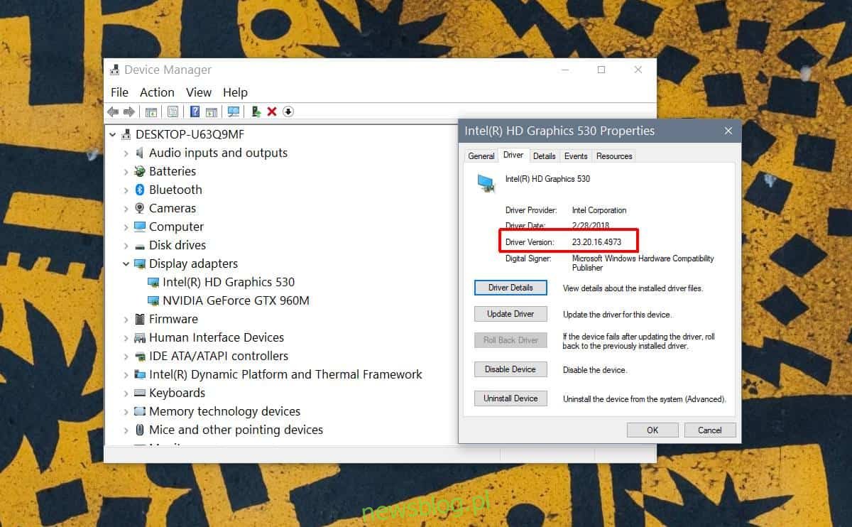Jak sprawdzić, czy sterowniki ekranu Intel blokują aktualizację systemu Windows 10 1809