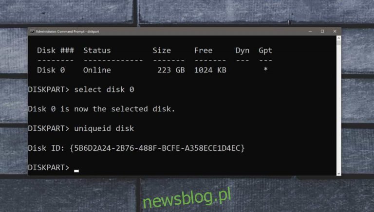 Jak znaleźć identyfikator GUID dysku i woluminu w systemie Windows 10