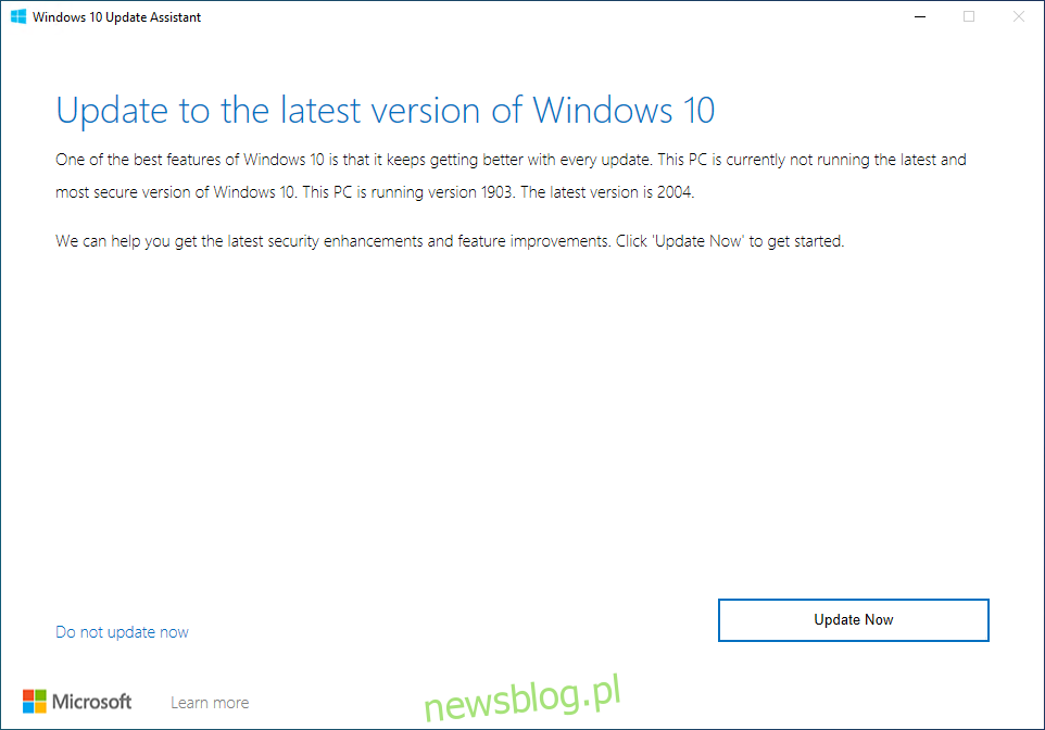 Asystent pobierania systemu Windows 10