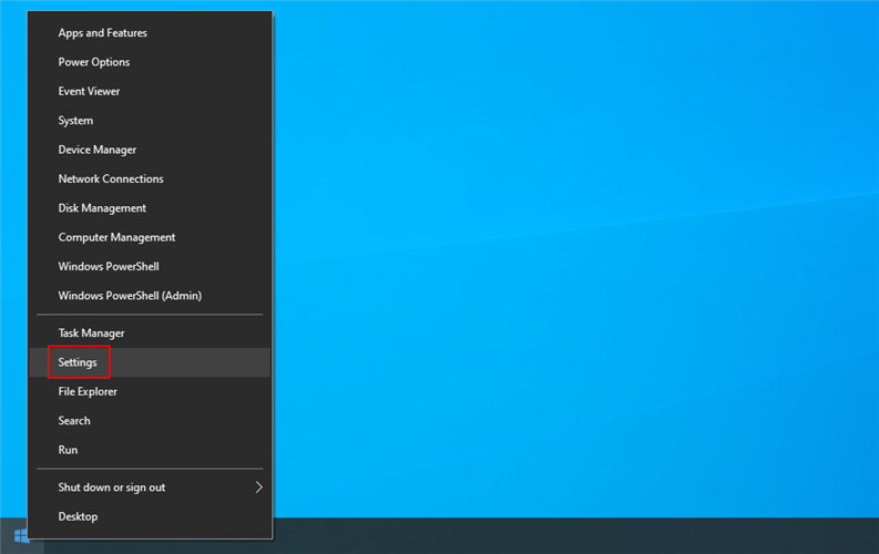 Windows 10 pokazuje, jak uzyskać dostęp do ustawień z menu Start po kliknięciu prawym przyciskiem myszy