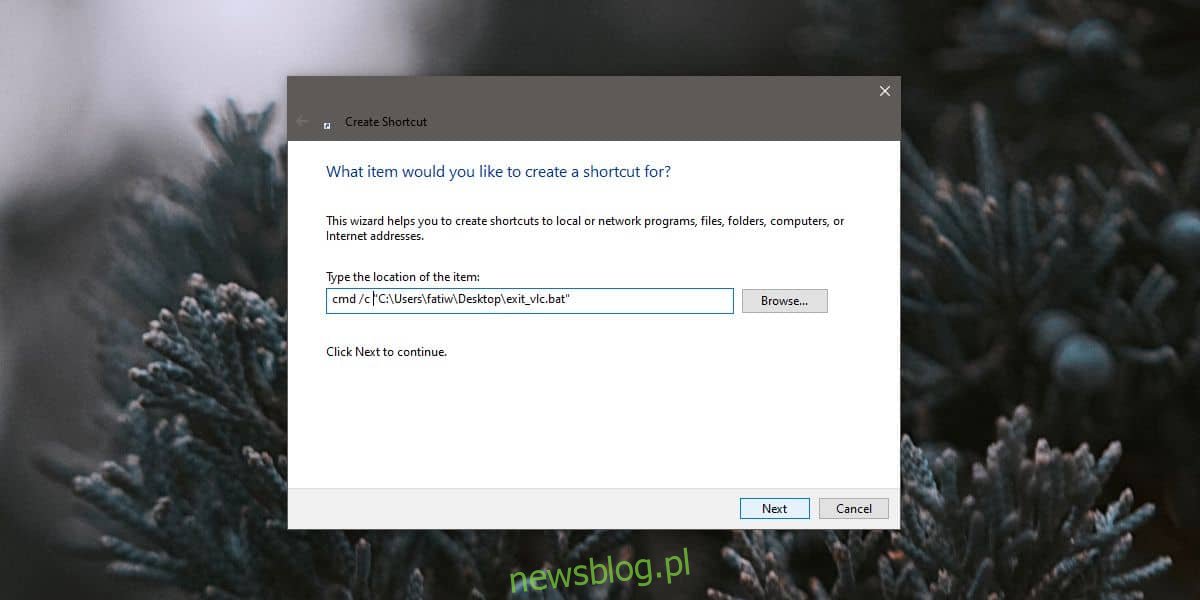 Jak uruchomić skrypt wsadowy z paska zadań lub menu Start w systemie Windows 10