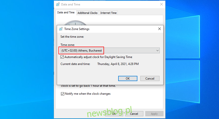 Windows 10 pokazuje, jak skonfigurować ustawienia strefy czasowej