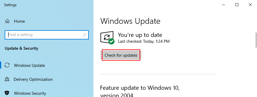 Windows 10 pokazuje, jak sprawdzić dostępność aktualizacji