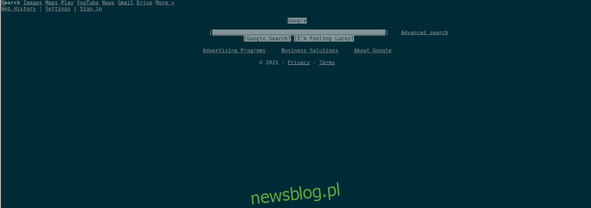 Tekstowa przeglądarka internetowa W3M w systemie Linux