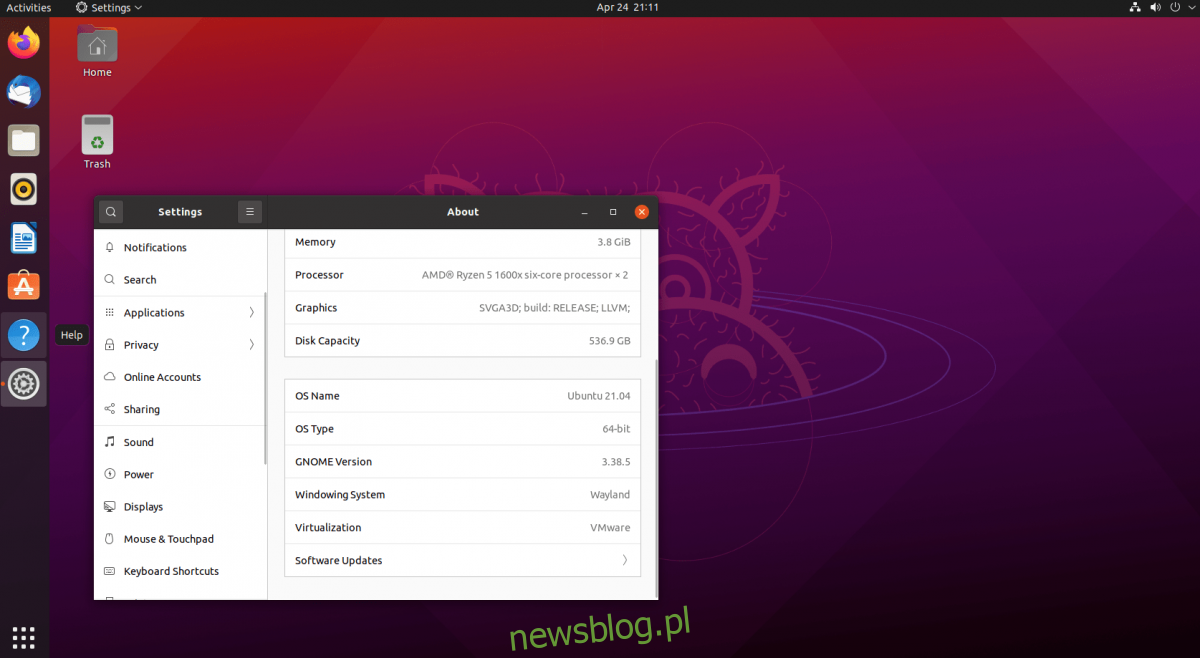 aktualizacja do Ubuntu 21.04